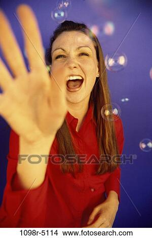 people, woman, bubbles, brunette, indoors, Caucasian, young adult View Large Photo Image Picture - people, woman, bubbles, brunette, indoors, Caucasian, young adult. Fotosearch