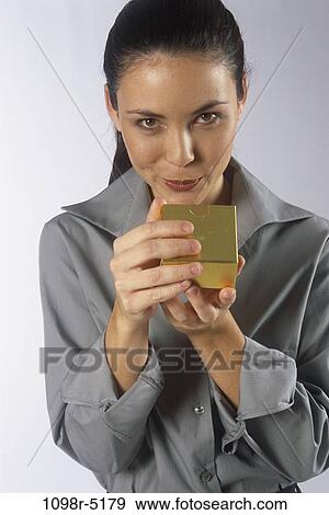 people, woman, candy, birthday, surprise, anticipation View Large Photo Image Stock Photo - people, woman, candy, birthday, surprise, anticipation. Fotosearch