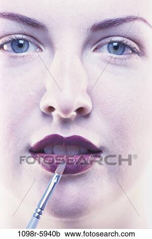 people, woman, makeup, beauty, indoors, Caucasian, young adult View Large Photo Image Stock Image - people, woman, makeup, beauty, indoors, Caucasian, young adult. Fotosearch