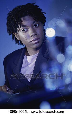 Stock Image - woman, business, indoors, African-American, businesswoman, young adult, Businesswomen headshots indiv. Fotosearch