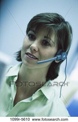 woman, headset, business, brunette, casual, customer service, Caucasian View Large Photo Image Stock Image - woman, headset, business, brunette, casual, customer service, Caucasian. Fotosearch
