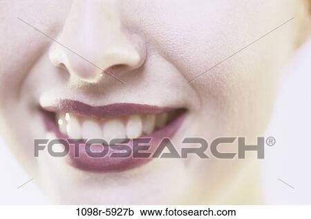 woman, smiling, nose, teeth, mouth, body parts, lips View Large Photo Image Stock Image - woman, smiling, nose, teeth, mouth, body parts, lips. Fotosearch