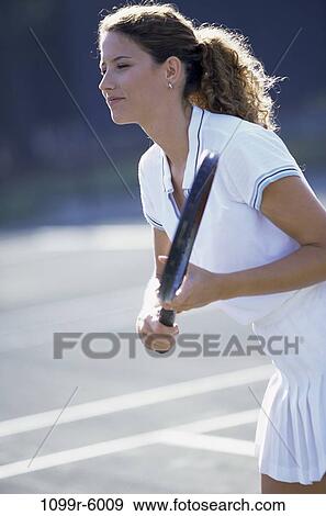 woman, tennis, outdoors, Caucasian, young adult, Tennis sports View Large Photo Image Stock Photo - woman, tennis, outdoors, Caucasian, young adult, Tennis sports. Fotosearch