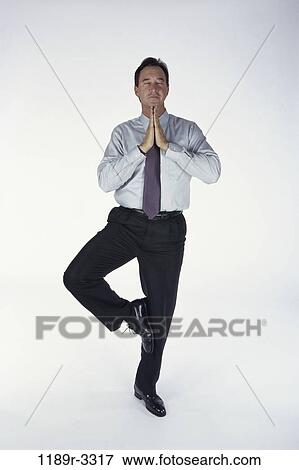 balance, meditation, calm, business, tranquility, Middle-aged View Large Photo Image Stock Photo - balance, meditation, calm, business, tranquility, Middle-aged. Fotosearch