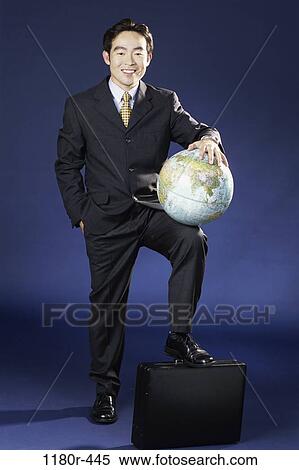 briefcase, globe, Asian, business, global, businessman View Large Photo Image Stock Photography - briefcase, globe, Asian, business, global, businessman. Fotosearch