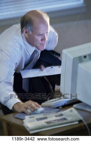 desk, computer, stress, business, Middle-aged, anticipation View Large Photo Image Stock Image - desk, computer, stress, business, Middle-aged, anticipation. Fotosearch