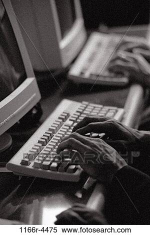 hands, keyboard, monitor, computer, typing, business, education View Large Photo Image Stock Photography - hands, keyboard, monitor, computer, typing, business, education. Fotosearch