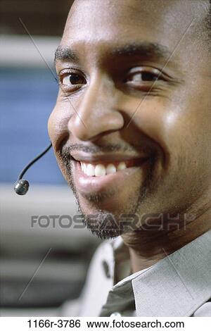 headset, business, Middle-aged, businessman, customer service, African-American View Large Photo Image Stock Photograph - headset, business, Middle-aged, businessman, customer service, African-American. Fotosearch