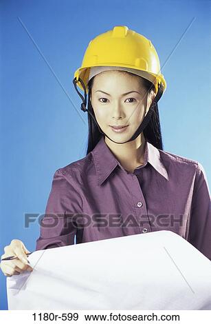industry, construction, woman, Asian, worker, occupation, hardhat View Large Photo Image Stock Photo - industry, construction, woman, Asian, worker, occupation, hardhat. Fotosearch