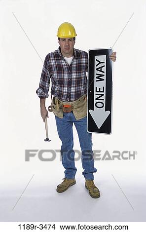 industry, construction, worker, Middle-aged, sign, hammer View Large Photo Image Picture - industry, construction, worker, Middle-aged, sign, hammer. Fotosearch