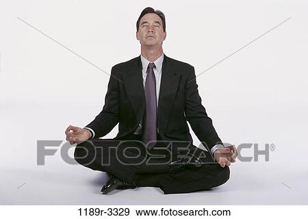 meditation, sitting, calm, business, Middle-aged View Large Photo Image Stock Photo - meditation, sitting, calm, business, Middle-aged. Fotosearch