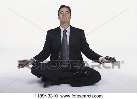 meditation, sitting, computer, phone, calm View Large Photo Image Stock Image - meditation, sitting, computer, phone, calm. Fotosearch