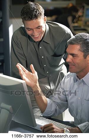 men, computer, business, using, businessmen, casual, indoors View Large Photo Image Stock Photo - men, computer, business, using, businessmen, casual, indoors. Fotosearch