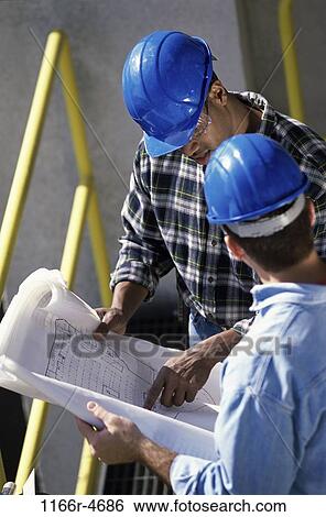 men, industry, construction, teamwork, blueprints, workers, occupation View Large Photo Image Stock Photograph - men, industry, construction, teamwork, blueprints, workers, occupation. Fotosearch