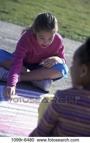 multiethnic, people, chalk, outdoors, children, draw, girls View Large Photo Image Stock Image - multiethnic, people, chalk, outdoors, children, draw, girls. Fotosearch