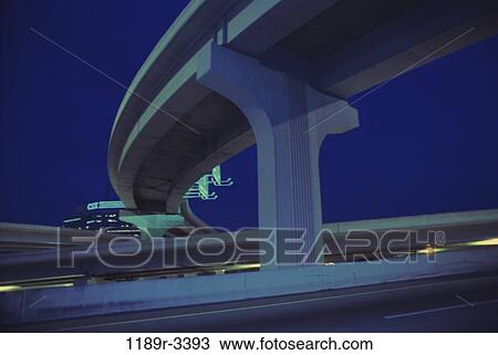night, highway, transportation, overpass, Cars traffic View Large Photo Image Stock Image - night, highway, transportation, overpass, Cars traffic. Fotosearch