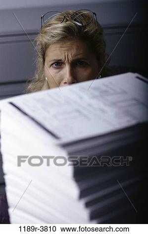 paperwork, eyeglasses, overwhelmed, business, blond, stack View Large Photo Image Stock Image - paperwork, eyeglasses, overwhelmed, business, blond, stack. Fotosearch