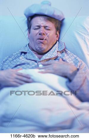 people, bed, cold, thermometer, temperature, Middle-aged View Large Photo Image Stock Image - people, bed, cold, thermometer, temperature, Middle-aged. Fotosearch