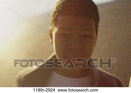 Picture - people, boy, outdoors, child, posing, headshot, pose. Fotosearch