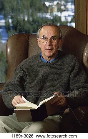 people, chair, senior, reading, leather, book View Large Photo Image Stock Photograph - people, chair, senior, reading, leather, book. Fotosearch