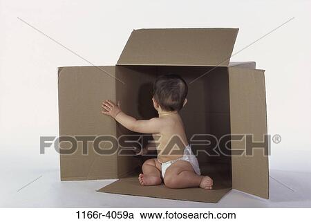 Stock Image - people, diaper, sitting, baby, toddler. Fotosearch