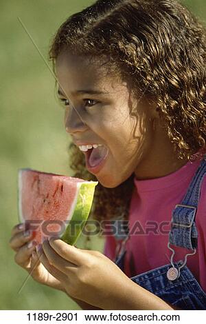people, eating, watermelon, fruit, girl, outdoors, child View Large Photo Image Stock Image - people, eating, watermelon, fruit, girl, outdoors, child. Fotosearch