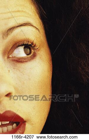 people, eye, woman, face, teeth, mouth, body parts View Large Photo Image Stock Photo - people, eye, woman, face, teeth, mouth, body parts. Fotosearch