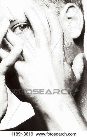 people, hand, eye, hiding, face, covering View Large Photo Image Stock Photo - people, hand, eye, hiding, face, covering. Fotosearch