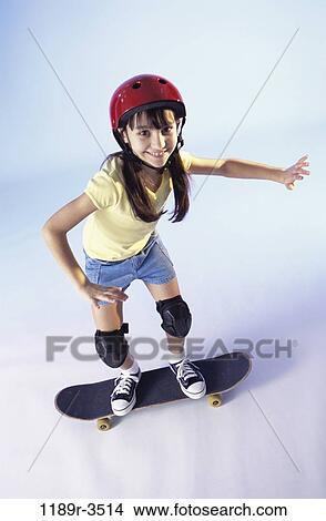 people, helmet, girl, child, brunette, safety, kneepads View Large Photo Image Picture - people, helmet, girl, child, brunette, safety, kneepads. Fotosearch