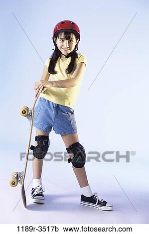 people, helmet, girl, child, brunette, safety, kneepads View Large Photo Image Stock Image - people, helmet, girl, child, brunette, safety, kneepads. Fotosearch