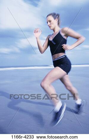 people, running, woman, beach, blond, Caucasian, run View Large Photo Image Stock Image - people, running, woman, beach, blond, Caucasian, run. Fotosearch
