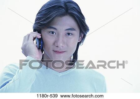 people, telephone, talking, Asian, phone, cell phone View Large Photo Image Stock Photo - people, telephone, talking, Asian, phone, cell phone. Fotosearch