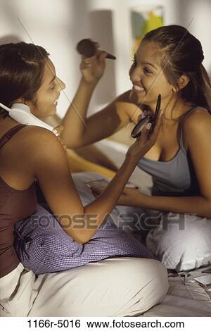Stock Photograph - people, telephone, talking, Asian, Indian, phone, makeup. Fotosearch