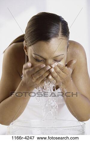 people, woman, beauty, brunette, indoors, facial, cleansing View Large Photo Image Stock Photo - people, woman, beauty, brunette, indoors, facial, cleansing. Fotosearch
