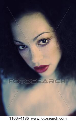 people, woman, brunette, indoors, headshot, African-American, young adult View Large Photo Image Stock Photography - people, woman, brunette, indoors, headshot, African-American, young adult. Fotosearch