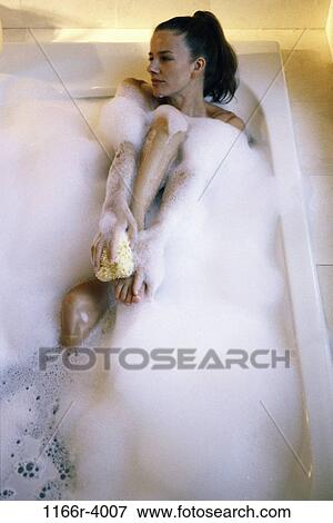 people, woman, bubble, bath, brunette, indoors, Caucasian View Large Photo Image Stock Photo - people, woman, bubble, bath, brunette, indoors, Caucasian. Fotosearch