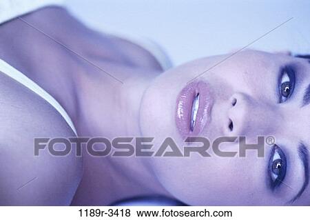 Stock Photo - people, woman, Hispanic, indoors, young adult, Young women headshots. Fotosearch