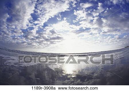 sky, water, clouds, beach, nature, horizon View Large Photo Image Stock Image - sky, water, clouds, beach, nature, horizon. Fotosearch