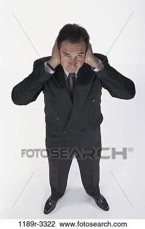 Stock Image - stress, business, Middle-aged, frustrated, frustration, businessman, indoors. Fotosearch