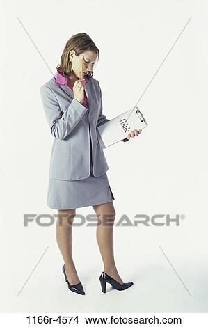 woman, clipboard, business, contemplation, contemplating, thinking, message View Large Photo Image Picture - woman, clipboard, business, contemplation, contemplating, thinking, message. Fotosearch