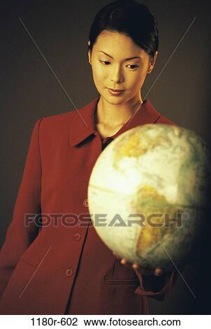 woman, globe, Asian, business, global, indoors, businesswoman View Large Photo Image Stock Image - woman, globe, Asian, business, global, indoors, businesswoman. Fotosearch
