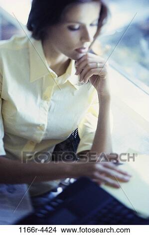 woman, laptop, business, home office, indoors, Caucasian, casual dress View Large Photo Image Picture - woman, laptop, business, home office, indoors, Caucasian, casual dress. Fotosearch