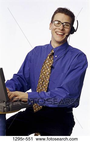 headset, computer, laptop, business, using, businessman View Large Photo Image Stock Image - headset, computer, laptop, business, using, businessman. Fotosearch