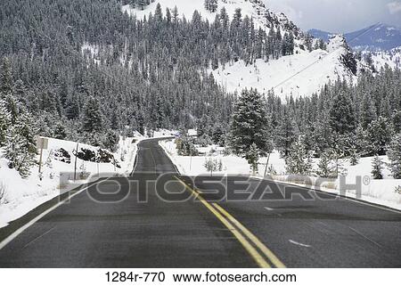 Stock Image - Highway 75, Idaho, USA. Fotosearch