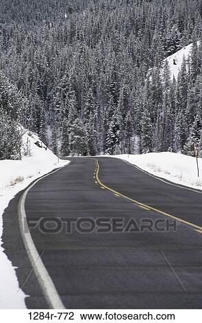 Stock Image - Highway 75, Idaho, USA. Fotosearch