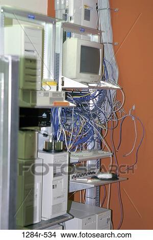 industry, computer, industrial, cables, still life, Business computers View Large Photo Image Picture - industry, computer, industrial, cables, still life, Business computers. Fotosearch