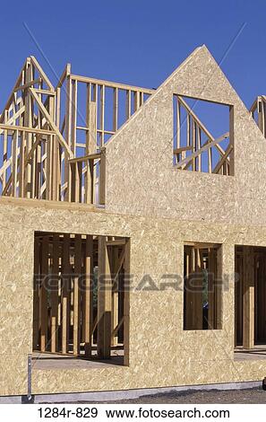 Stock Photo - industry, construction, home, building, residential, house, frame. Fotosearch