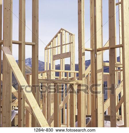 industry, construction, residential, house, frame View Large Photo Image Stock Image - industry, construction, residential, house, frame. Fotosearch