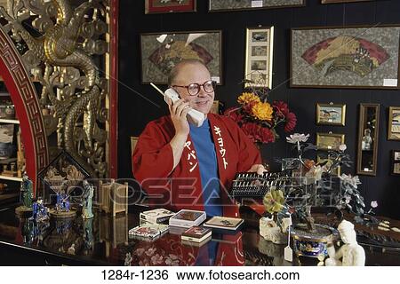 industry, telephone, Asian, senior, oriental View Large Photo Image Stock Photograph - industry, telephone, Asian, senior, oriental. Fotosearch