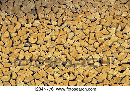 Stock Photograph - industry, wood, pile, lumber, chop, chopped. Fotosearch